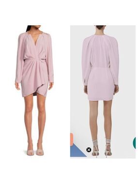 Iro Nadine Draped Faux Wrap Sheath Dress in Lilac Size US 4 EU 36 NWT